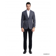 Mens Glen Plaid /Checker Plaid Notch Lapel Two Button Sports coat Only