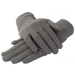 MENS Formal Gloves LIGHT GREY Nylon Stretch Fabric Gloves