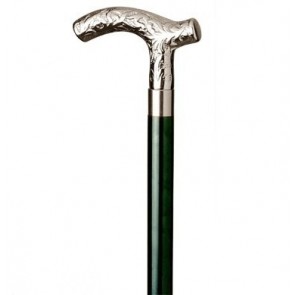 Walking Stick Silver Design Victorian Derby Handle Maplewood Cane