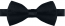 Mens Black Poplin Poly Pre tied bowtie Non Shinny