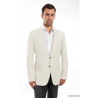 Mens Ivory Linen Sports Coat Peak Lapel- Coat Only