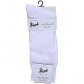 Mens Silky feel Off  white pattern socks