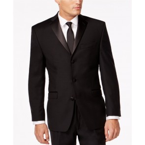 Limited Supply- Closeout  Black 3 Button Notch Lapel WOOL Coat Only -Sale - Clearance