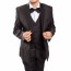 Boys and Teen Tuxedo High End 2-Button Microfiber Ring Bearer BLACK