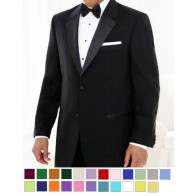 Black Microfiber Tuxedo Package With Any Color vest & Bowtie