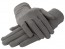 MENS Formal Gloves LIGHT GREY Nylon Stretch Fabric Gloves