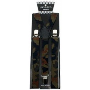 Brown Camouflauge Suspenders