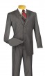 Suit Mens 3 Piece Pin Three Button Stripe Suit Church Suit