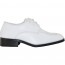 Boys White Matte Lace Up Dress Shoes