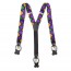 Mardi Gras Mens Suspenders with Bowtie Option