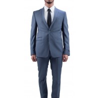 Mens Suit Modern Fit Blue Peak Lapel Suit by Andrew Fezza