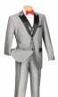 Men's Two Button Peak lapel Suit With Matching Vest Prom and Wedding Tuxedo