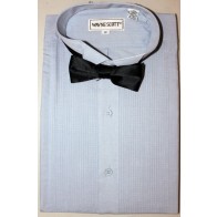 Chambray slim fit tuxedo shirt wing tip with a bowtie Closeout