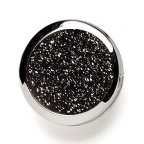 Button Cover BLACK DIAMOND DUST Button Cover Silver