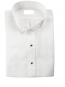 BOYS White Tuxedo Shirt WING Tip Collar Plain front- Non pleated -No chest pocket