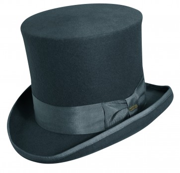 Tall Top Hat All Wool Grey Top Hat