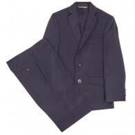 Boys Navy Blue Two Button Notch Suit