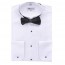 Berlioni Men's Long Sleeve Tuxedo Wingtip Collar W/ Bow-tie Dress Shirt White TUXEDO SHIRT/BOWTIE. LUXURY DESIGNER FORMAL WEAR.