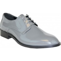 Tuxedo Shoes Grey Patent Leather Men made Material Tuxedo Shoes