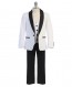 Boys White and Black Shawl tuxedo 3 piece Set- Holiday - Christmas - Toddler - Children - Kids- wedding