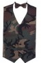 Camouflage Tuxedo Vest and Matching Bowtie