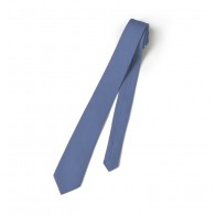Mens Dutsy Blue Linen Skinny self-tie Necktie 