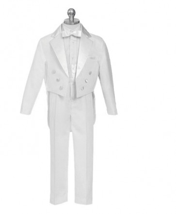 Boys White Tails Ring bearer Tuxedo Sizes 6mon- 20 Boys
