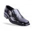 Boys Black Slip-on Pattern Dress Shoe