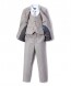 Perry Ellis boys 5 Piece 2 Button Notch Suit Grey