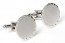 Brushed Round Silver Cufflinks Only