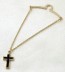 Tie Chain Religious Hanging Cross Gold Link Chain