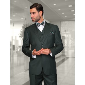 Olive Green Mens 3- Piece Suit Clearance