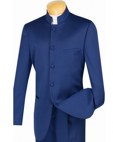 Mens New Navy Mirage Mandarin Collar Tuxedo Set