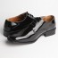 Tuxedo Shoes Mens Black Slim Square Toe Lace-Up Shoes