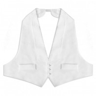 Tuxedo Vest Boys White Pique Backless Vest Only