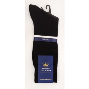 Mens Black Dress Socks Luxury Fine Silk