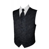 Tuxedo Vest Paisley Vest ONLY with Tie Optional Wedding-Prom