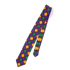 Mardi Gras Mens Self tie Necktie with accessories option