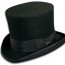 Tall Top Hat All Wool Black Top Hat