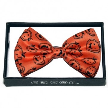 Mens Halloween pumpkin print Bowtie