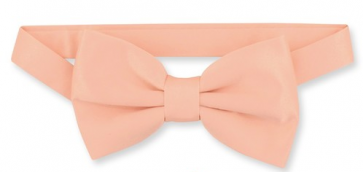Satin Peach Pre Tied Bowtie Mens
