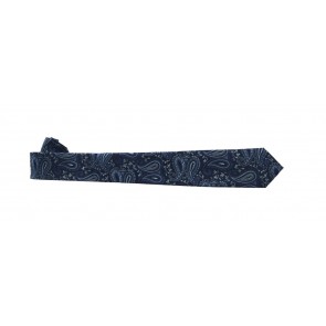 Navy and Blue Skinny Self Tie Necktie