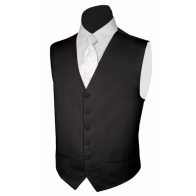 Satin Vest with Paisley Necktie