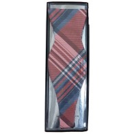 All Colors Plaid Pattern Self Tie Bow Tie and Pocket Square 