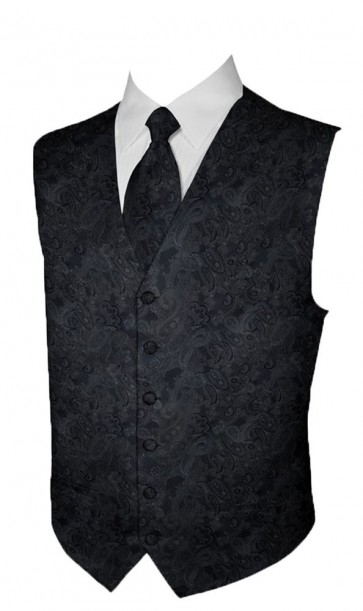 Tuxedo Vest Paisley Vest ONLY with Tie Optional Wedding-Prom