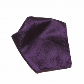 Paisley Grape Plum Pattern Satin Pocket Square
