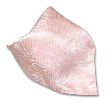 Paisley Peach Pattern Satin Pocket Square