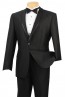 Tuxedo Black Shawl Lapel Slim Microfiber One Button Prom Or Wedding Tuxedos