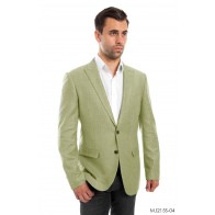 Mens Mint Linen Sports Coat  Peak Lapel