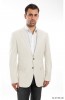 Mens Ivory Linen Sports Coat Peak Lapel- Coat Only